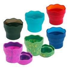 파버카스텔 클릭앤고 접이식 물통, 레드