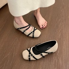 데일리 여자 메리제인 플랫슈즈 샌들 패션 스트랩 발편한 슬립온 발레리나 슈즈