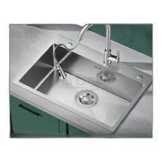 스텐 사각볼 대배수구 세트 싱크볼 씽크볼 수전포함 주방, 1개, 600x400, 1단