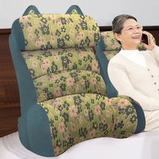 등받이 쿠션 침대 목받침 허리 시니어 어르신 등받이쿠션 엠보싱 서포트 삼각 대형, K-스퀘어 실내 장식 녹지 모델