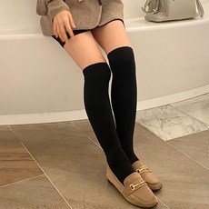 Urban Stage高爾夫半筒襪刷毛及膝襪, 黑色的