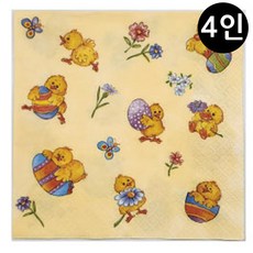 꼬메빔보 냅킨아트 비누클레이 노란병아리 4인용