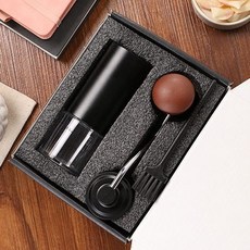 手磨咖啡機手搖咖啡磨豆機小型跨境現貨研磨器便攜手動手衝家用, 1個, 深沉黑:如圖, 1L