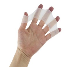 일상발견 물갈퀴 아동수영장갑 수영물갈기 손가락오리발, 그린 L