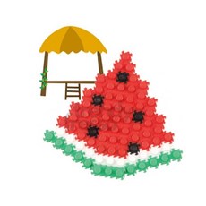 옵트샵 유니블럭 수박 3개 교육용블럭