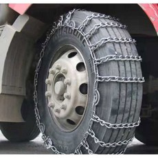대형 타이어 스노우체인 중장비 버스 사슬 철제 얼음, 295/80R22.5 하드 암호화 2줄세트
