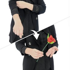 JL매직 고급 어피어링로즈 손에서 장미꽃이 나타나는 신기한 마술 장미마술 프로포즈마술 초보마술도구, 1개