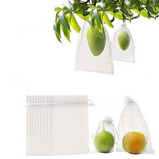 紗網袋 防蟲防鳥果蔬防護網 (100個), 白色, 1件