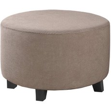 1PC 모든 항목을 360 거실 오토만 라운드 보호대 하는 스판덱스 커버 설치 탄성 학위 쉬운 발판, S Ottoman Cover, A9