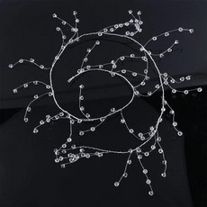 아크릴 헤드드레스 파티 웨딩 장식 스트링 크리스탈 비즈 가랜드 커튼, 1개, 1. 100cm-Water droplets