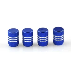 4PCS 자동차 타이어 밸브 줄기 캡 널링 스타일 알루미늄 휠 범용 액세서리, 06 Dark Blue