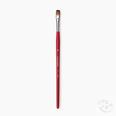 SCS 수채화붓 771 10호 평붓 마모형 합성모 넓은면채색용 미술붓 전문가용붓