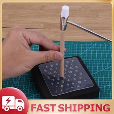 나무 알파벳 문자 숫자 스탬퍼 세트 숫자 문자 모양 플라스틱 가죽 도구 DIY 공예 79종 가죽 엠보싱용, [01] 옵션1