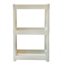 올유리빙 슬림 틈새 선반 3단 이동식 트롤리, 화이트, 1개