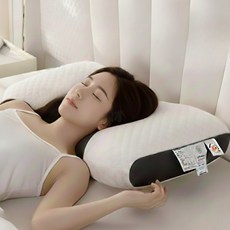 그로주 옆잠쏙 옆으로 자는 어깨 안아픈 베개 경추 목편한 기능성, 1개, 클린 화이트