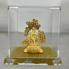 銷絨沙金鍍金發財樹工藝品擺件開業禮品家居裝飾擺設, 搖錢樹小