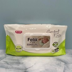 菲力寶寶 植物纖維嬰兒濕紙巾 80抽 厚柔型, 1個