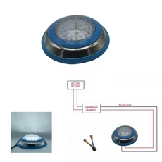 호환 LED 수영장 RGB 수중 조명 AC 표면 판 IP68 방수 18W 12V, 01 Warm white, 05 18W 300MM