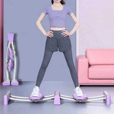 홈트레이닝 허벅지운동 종아리 홈 집안 기구 실내 스쿼트 헬스, 플래그십 핑크 폴딩 + 저항 로프, 플래그십핑크폴딩+저항로프