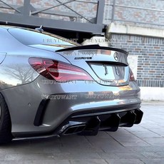 CLA 클래스 카본 후면 스포일러 트렁크 윙 벤츠 CLA45 W117 C117 200 250 260 13-18 호환, 무광 블랙