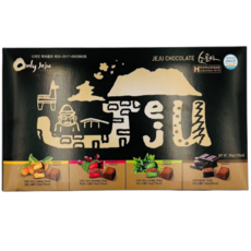 제주 초콜릿 쇼콜라 4종 세트 감귤 백년초 녹차 다크 특산물, 180g, 1박스