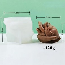 실리콘 몰드 3D 하트 캔들 수제 비누 석고 수지 공예 제작 도구 DIY 초콜릿 아이스 케이크 베이킹 키트 가정 선물