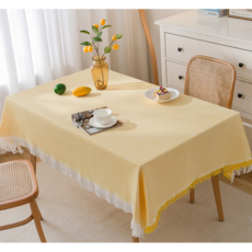 타이디홈 깔끔하고 예쁜 식탁보, 1개, 90 x 240cm, 옐로우