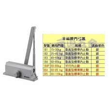 幸福牌184門弓器 標準內止動 重門適用(門重60 85kg)【元山五金】, 1個