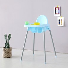 마켓비 SIGTAG 유아식탁의자 1p + SIGTAG 유아트레이 1p 세트, 기본형 스카이블루