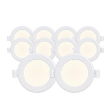 라인라이팅 LED 에코 3인치 다운라이트 5W (벌레유입방지/방습), 주백색(아이보리빛), 10개