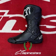 長野車業 Alpinestars SMX-6 V2 長筒車靴 防摔車靴 打檔車靴 賽車靴, 黑黑, 1個