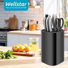 웰스타 멀티 칼블럭 다용도 칼꽂이, 검은색, 1개