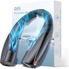 케스구어 휴대용 넥 팬 20시간 러닝타임 쿨링 6단 360 기류 개인용 6000mAh 배터리로 충전식 핸즈프리 여성 남성 야외 여행 캠핑용 웨어러블 선물, White Black