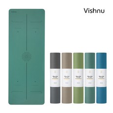 비슈누 만다라 센터라인 요가매트, 소나무색, 1개