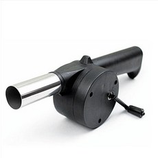 야외 캠핑용 수동 숯불 송풍기 바베큐 화로 그릴 불쏘시개 블랙