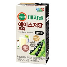 베지밀 에이스 저당두유, 190ml, 48개
