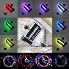 런레이더 자전거 휠 스포크 라이트 후방등 안전등, 1개