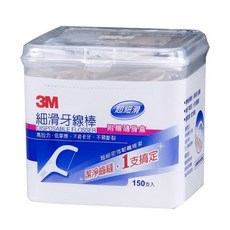 3M 細滑牙線棒 盒裝150支 家庭號 深入清潔牙縫 預防蛀牙, 1個, 150支