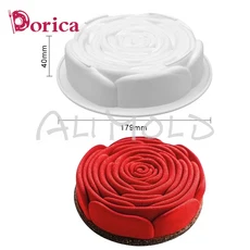 도리카 3D 장미 무스 몰드 DIY 푸딩 초콜릿 실리콘 발렌타인 케이크 도구 주방 제빵기 액세서리, 01 MC 389