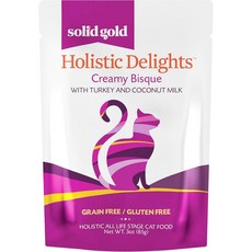 短效出清 Solid Gold 素力高 無穀貓主食餐包 85g 貓主食餐包 素力高貓餐包 貓餐包 主食餐包 貓主食, 1個, 11/1素力高貓餐包85g火雞鮪魚*12