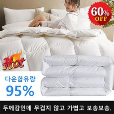 2m 빅사이즈 겨울 거위털 이불 구스이불 솜털 포근한 깃털 이불, (1개)고급 그레이