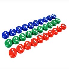 영비즈 숫자 자석 1-10 사진자석, 빨강, 1개