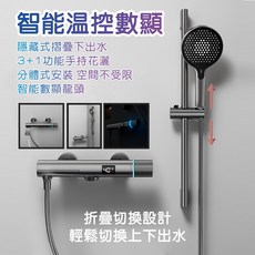 智慧恆溫淋浴龍頭 40°C顯示, S1 槍灰色, 1套