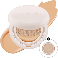 too cool for school FIXING nude fit CUSHION氣墊粉餅 輕薄透氣 持久定妝 自然柔霧妝感, 03 Beige, 1個