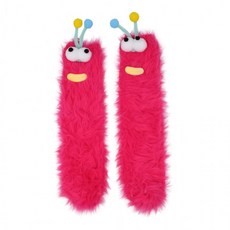 애벌레 수면양말 핫핑크