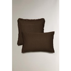 zara 자라 프린지 쿠션 커버 - 브라운326127, 40 x 60 cm