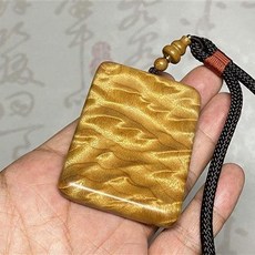 爆款優選 木質無事牌 金絲楠木平安無事牌 水波龍膽手把件 釣魚竿改裝配件, 1個, A金絲楠木水波紋
