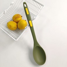 FDA安全無毒矽膠鍋鏟 耐高溫不沾鍋料理鏟, 棕綠密羹, 1個