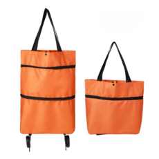 지노 휴대용 접이식 장바구니, 오렌지, 1개