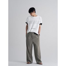 매장정품 에잇세컨즈 8SECONDS 텍스처 와이드핏 밴딩 팬츠 카키 265721AY3H 201028
